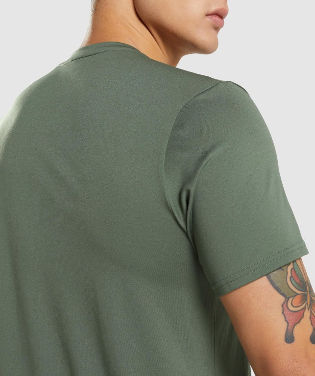 Green Gymshark Arrival Men's T Shirts | US-14VNADT