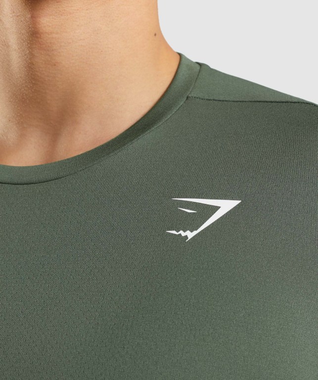 Green Gymshark Arrival Men's T Shirts | US-14VNADT