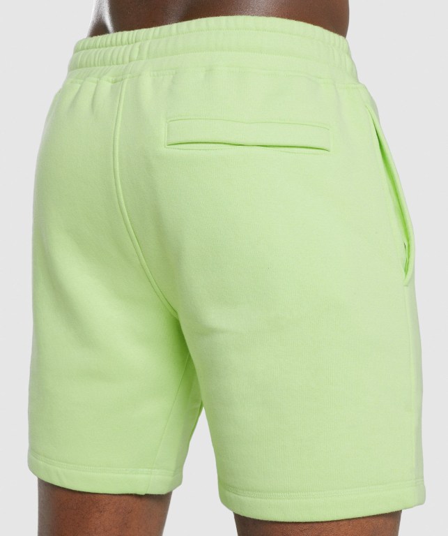 Green Gymshark Crest Men's Shorts | US-63PKZBG