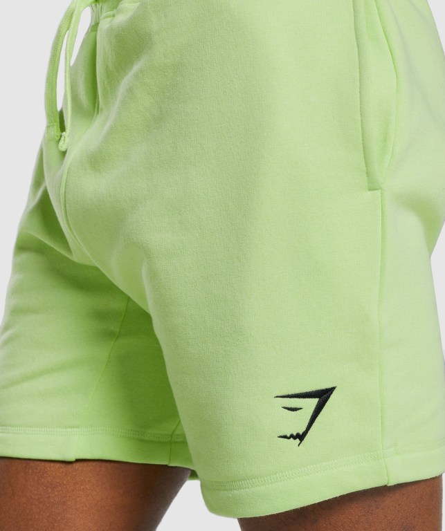 Green Gymshark Crest Men's Shorts | US-63PKZBG