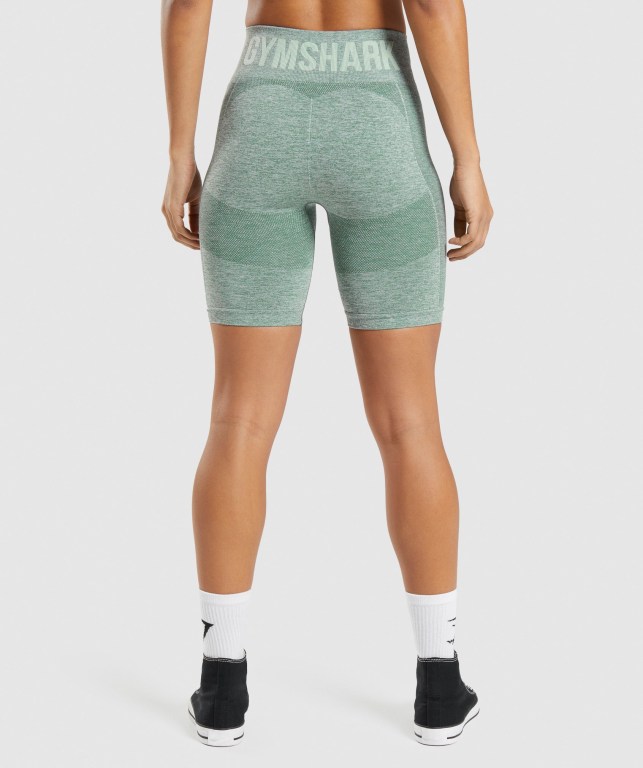 Green Gymshark Flex Cycling Women's Shorts | US-09EDHQA