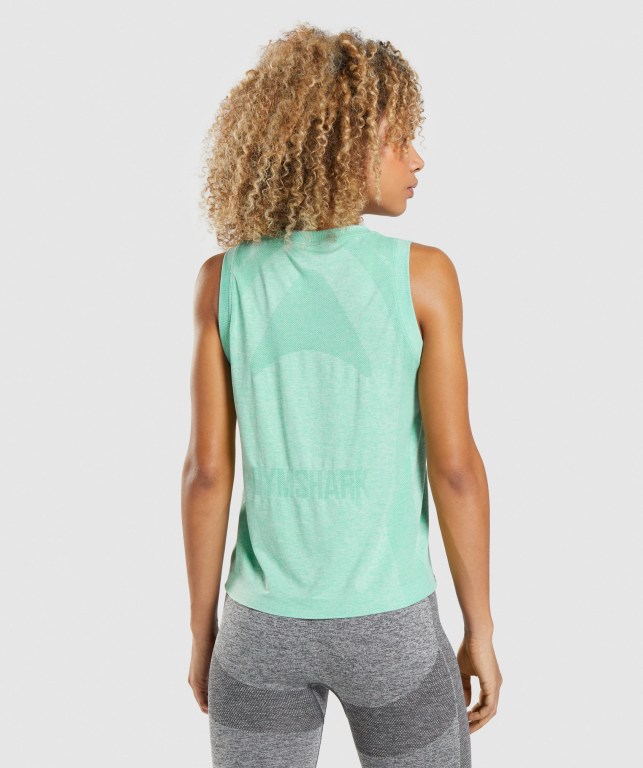 Green Gymshark Flex Loose Top Women's Tank Tops | US-39GQUYM