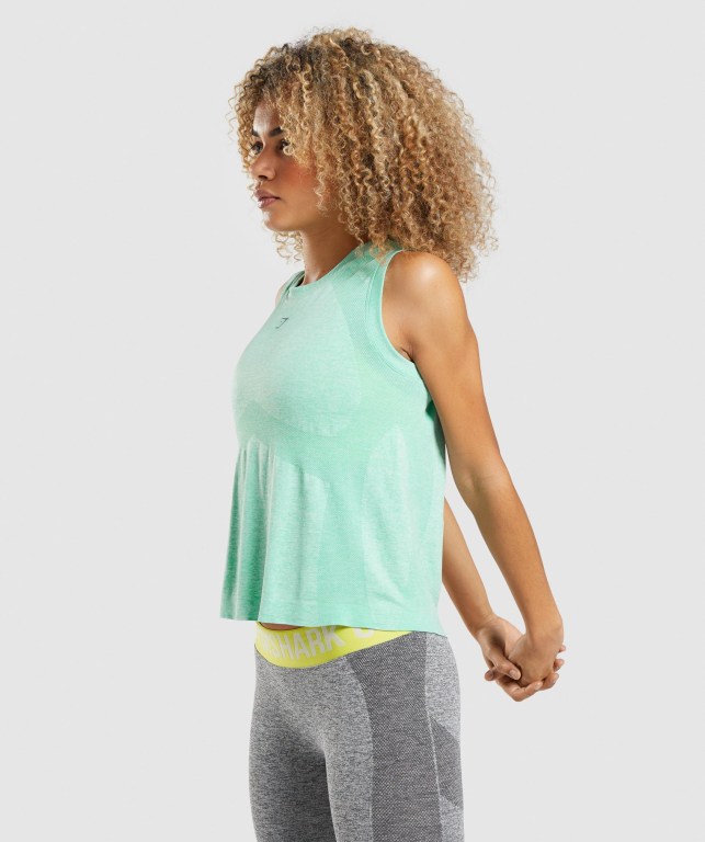 Green Gymshark Flex Loose Top Women's Tank Tops | US-39GQUYM