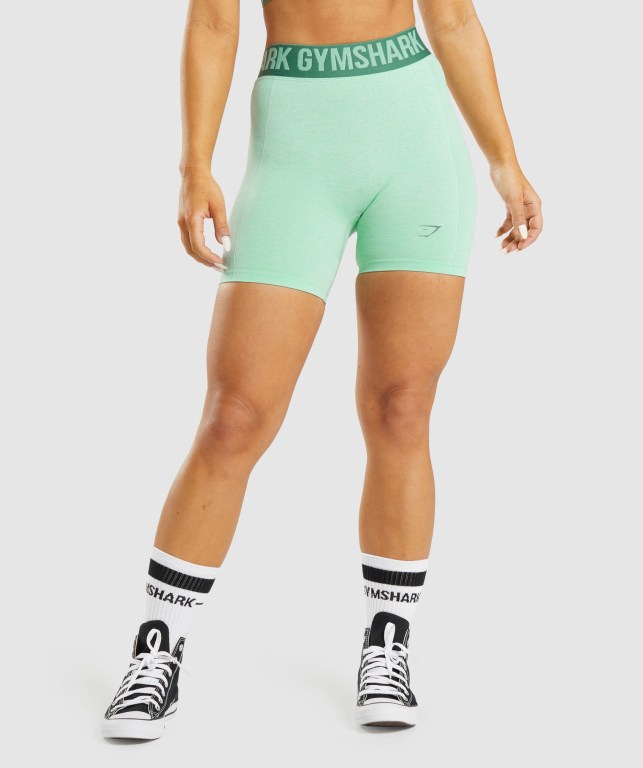 Green Gymshark Flex Women\'s Shorts | US-75ANUPS