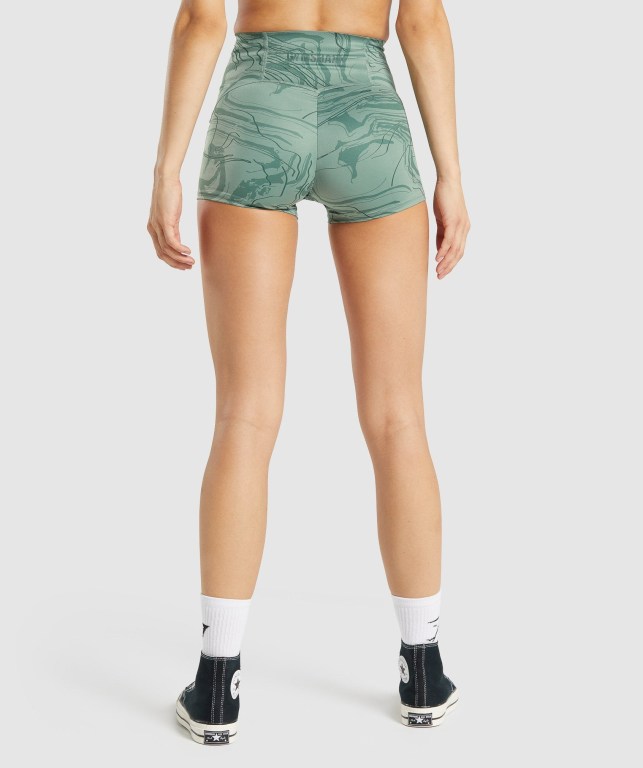 Green Gymshark GS Power Support Women's Shorts | US-75LPQDT