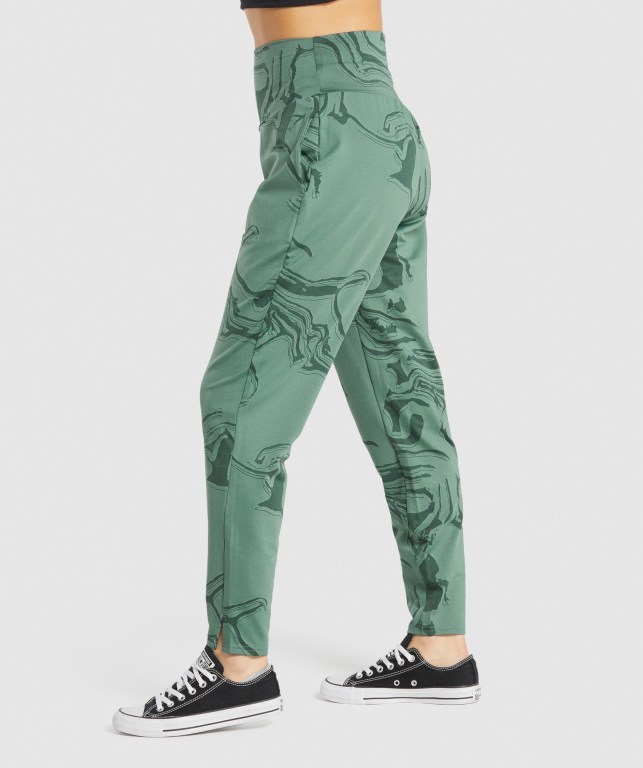 Green Gymshark GS Power Women's Joggers | US-38KTBSX