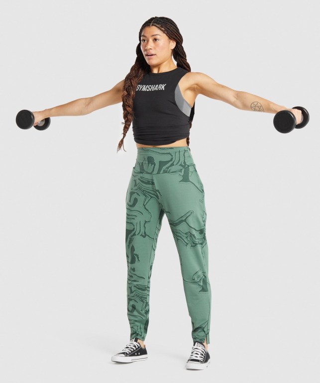 Green Gymshark GS Power Women's Joggers | US-38KTBSX