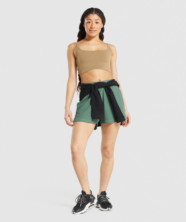 Green Gymshark Pause Loose Women's Shorts | US-43ZSBGO