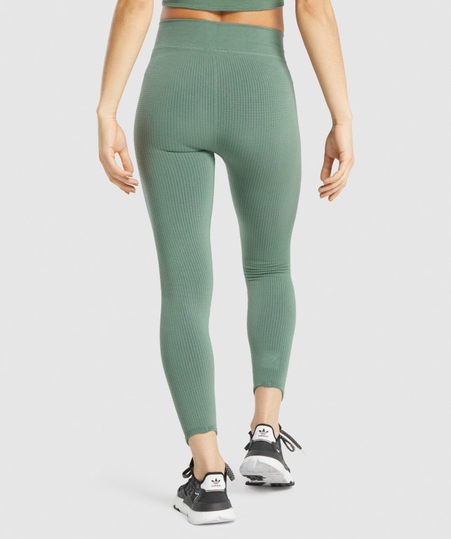 Green Gymshark Pause Seamless High Waisted Women's Leggings | US-24KVEPL