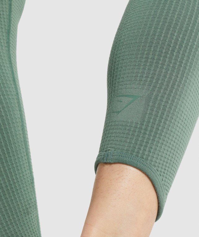 Green Gymshark Pause Seamless High Waisted Women's Leggings | US-24KVEPL