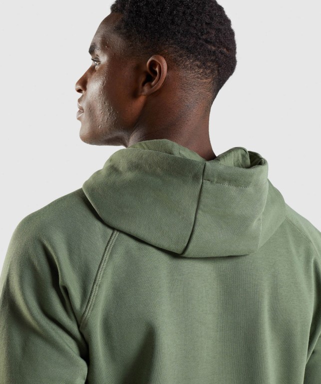 Green Gymshark Sharkhead Infill Men's Hoodies | US-43BJEVK