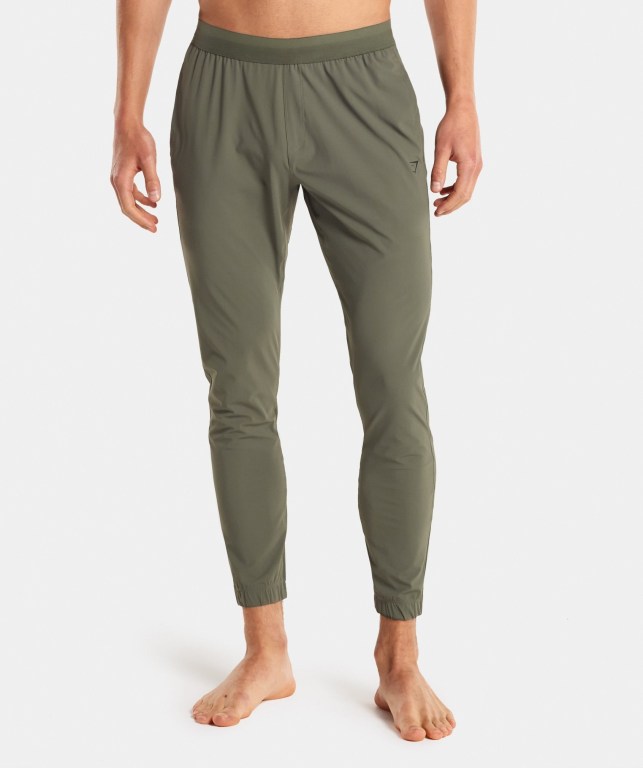 Green Gymshark Studio Men\'s Joggers | US-92LTKZX