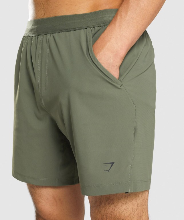 Green Gymshark Studio Men's Shorts | US-61DUCYL