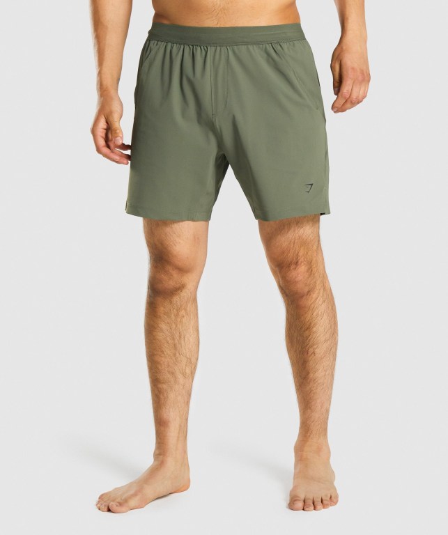 Green Gymshark Studio Men\'s Shorts | US-61DUCYL