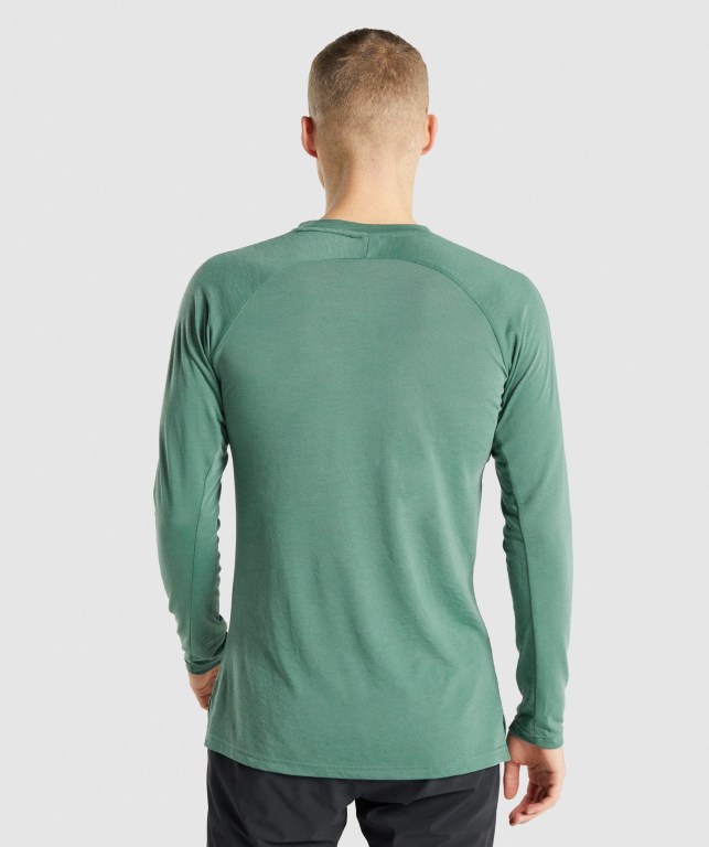 Green Gymshark Studio Men's T Shirts | US-41LZDTH