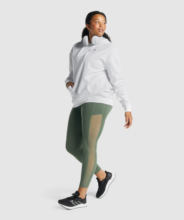 Green Gymshark Training Mesh Pocket High Waisted Women's Leggings | US-75SCLOQ