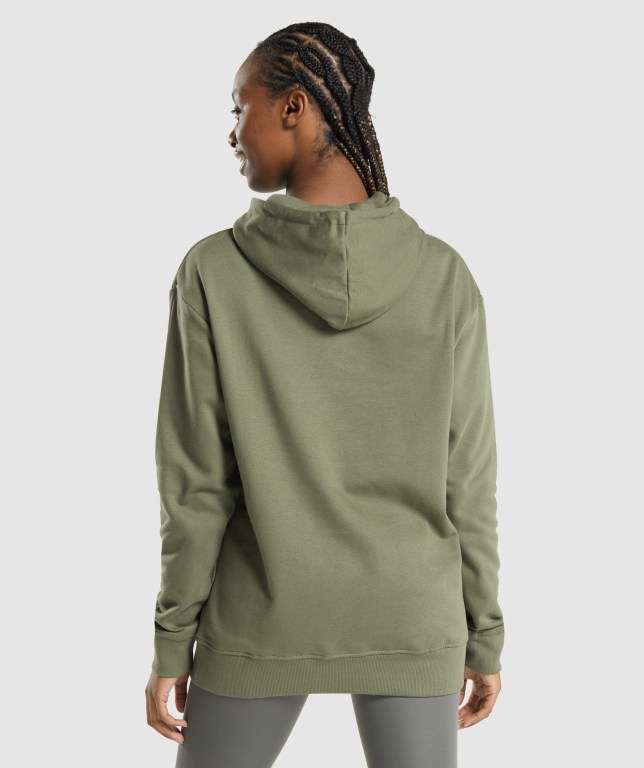 Green Gymshark Training Oversized Women's Hoodies | US-73PVSEM