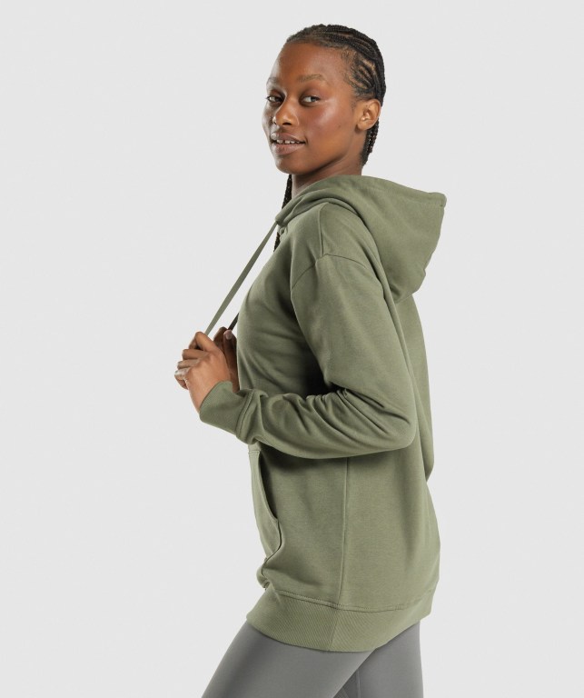 Green Gymshark Training Oversized Women's Hoodies | US-73PVSEM