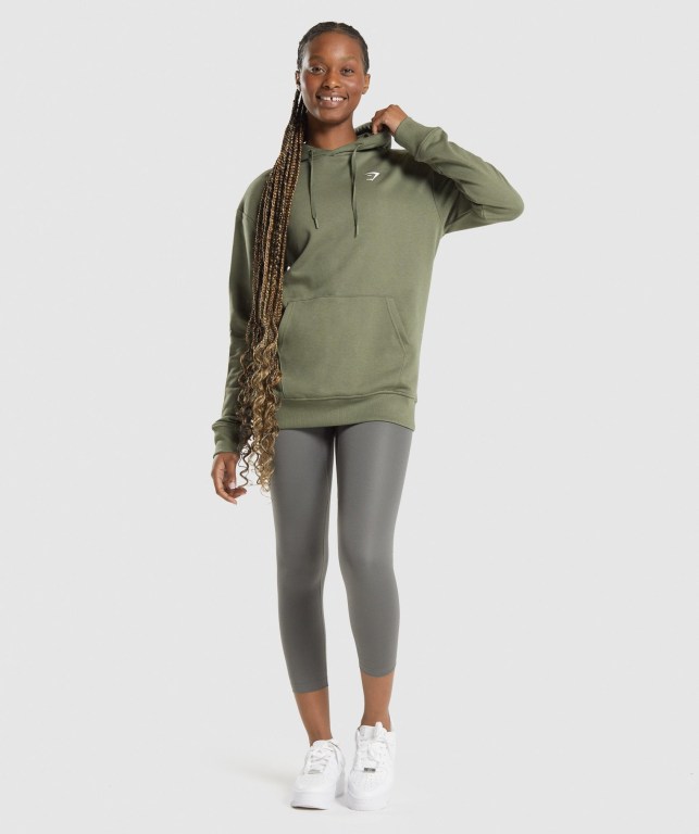 Green Gymshark Training Oversized Women's Hoodies | US-73PVSEM