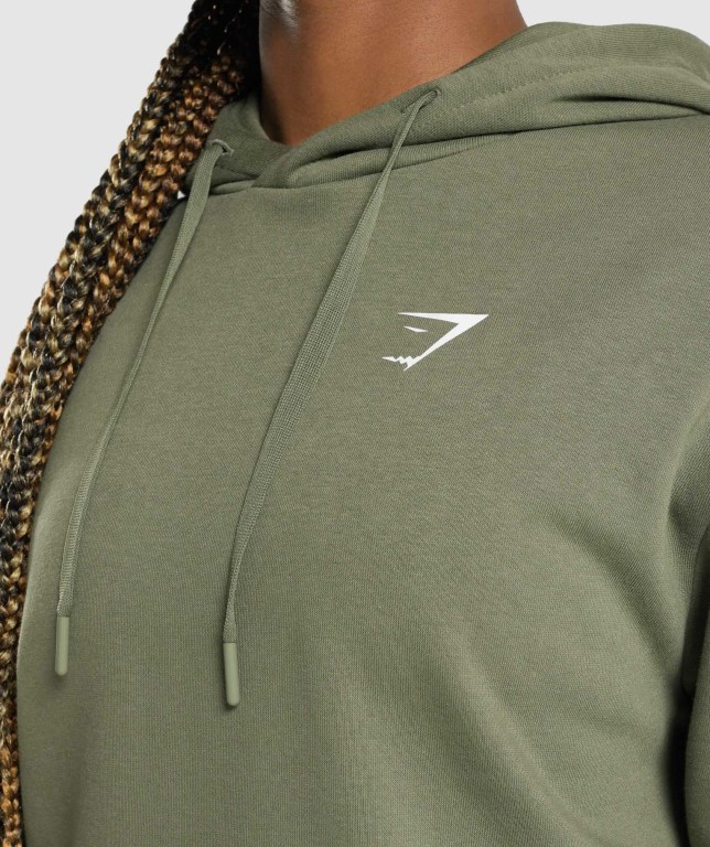 Green Gymshark Training Oversized Women's Hoodies | US-73PVSEM