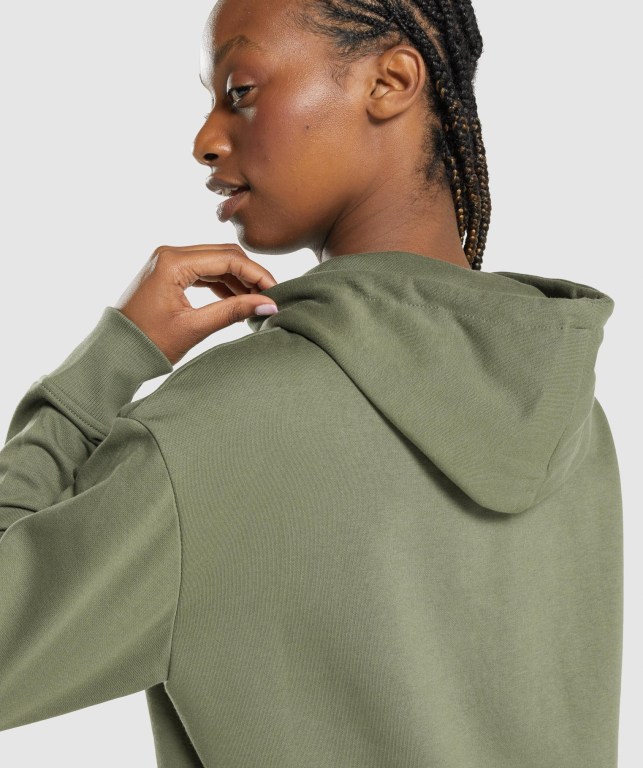 Green Gymshark Training Oversized Women's Hoodies | US-73PVSEM