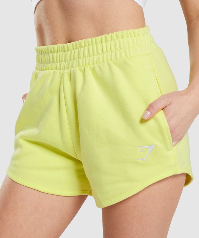 Green Gymshark Training Sweat Women's Shorts | US-09GALIJ