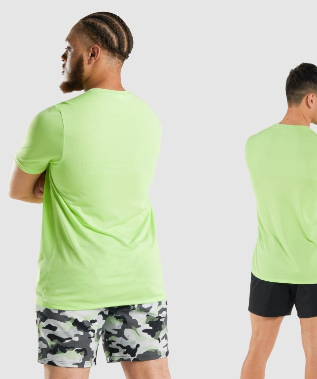 Green Gymshark Vital Men's T Shirts | US-94JVDAZ