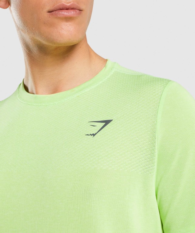 Green Gymshark Vital Men's T Shirts | US-94JVDAZ