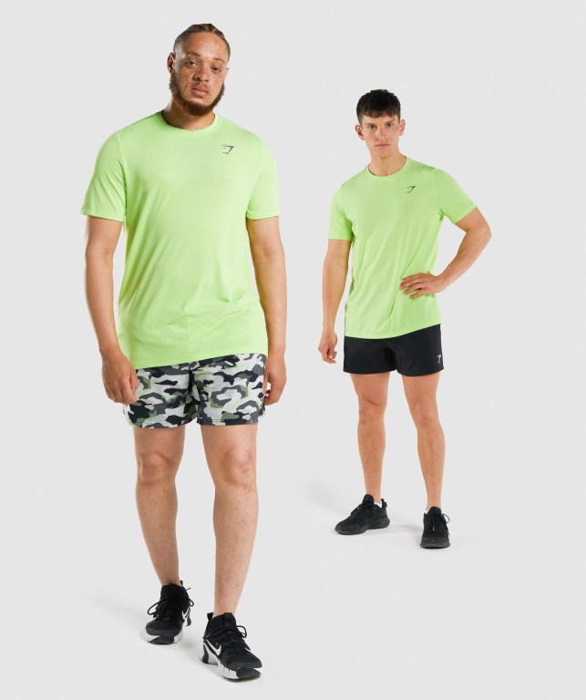 Green Gymshark Vital Men\'s T Shirts | US-94JVDAZ