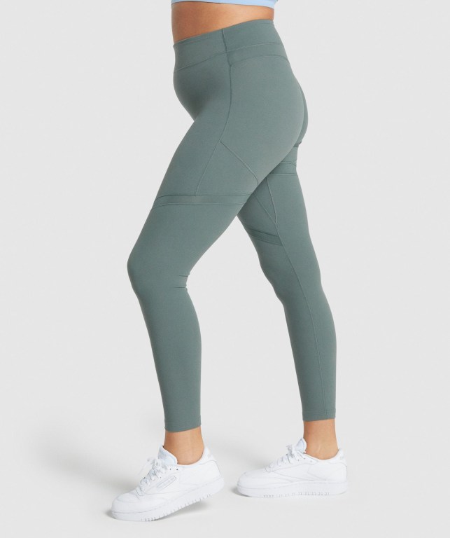 Green Gymshark Whitney Mesh High Waisted Women's Leggings | US-18QSWIV