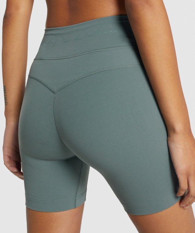 Green Gymshark Whitney Mesh Women's Shorts | US-47MKBDV