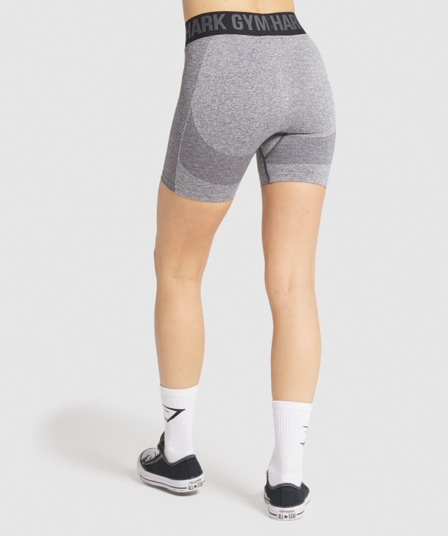 Grey / Black Gymshark Flex Women's Shorts | US-90JCGHE