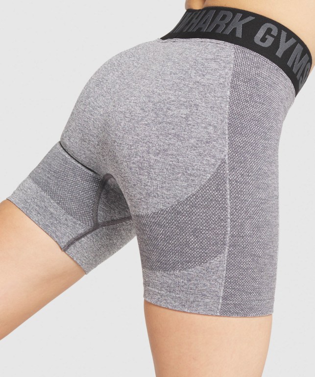 Grey / Black Gymshark Flex Women's Shorts | US-90JCGHE