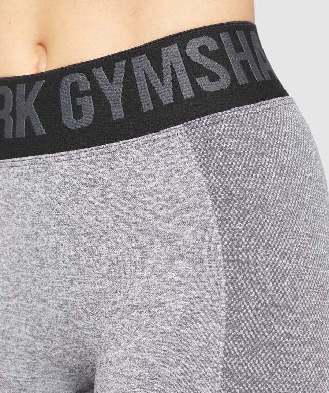 Grey / Black Gymshark Flex Women's Shorts | US-90JCGHE