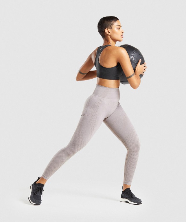 Grey Brown Gymshark Vital Seamless 2.0 High Waisted Women's Leggings | US-72VGEFD