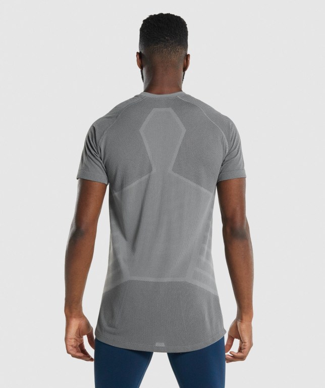 Grey Gymshark 315 Men's T Shirts | US-14SXKOP