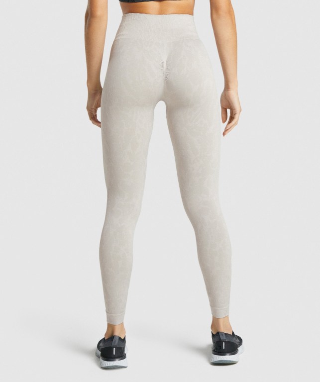 Grey Gymshark Adapt Animal Seamless High Waisted Women's Leggings | US-20LZYIS