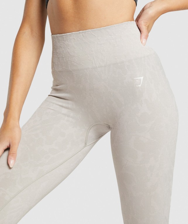 Grey Gymshark Adapt Animal Seamless High Waisted Women's Leggings | US-20LZYIS