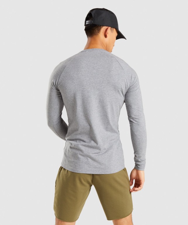 Grey Gymshark Apollo Men\'s T Shirts | US-58WAUSK