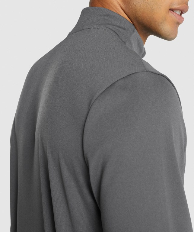 Grey Gymshark Arrival 1/4 Zip Men's Hoodies | US-62UZHTF