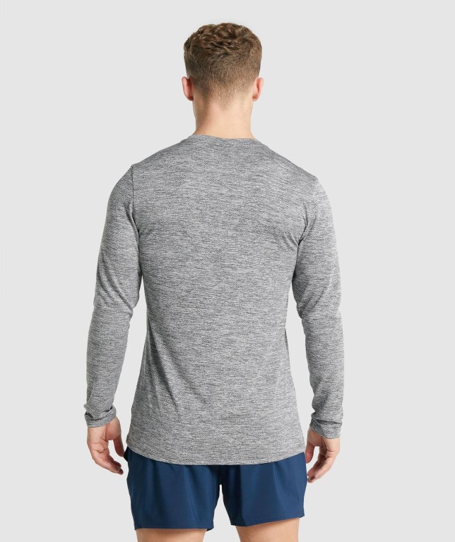 Grey Gymshark Arrival Marl Men's T Shirts | US-78VCWUR