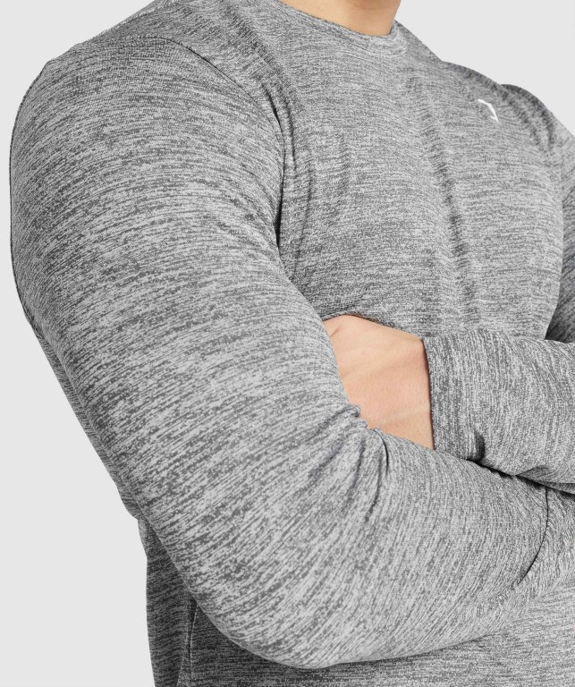 Grey Gymshark Arrival Marl Men's T Shirts | US-78VCWUR