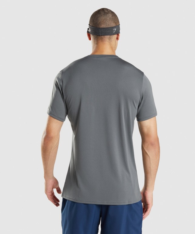 Grey Gymshark Arrival Men's T Shirts | US-45ZGNSD