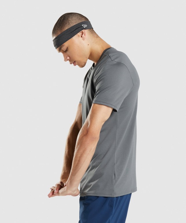 Grey Gymshark Arrival Men's T Shirts | US-45ZGNSD