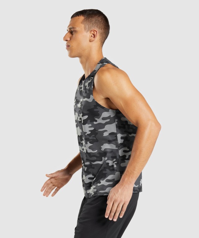 Grey Gymshark Arrival Men's Tank Tops | US-37BZAXP