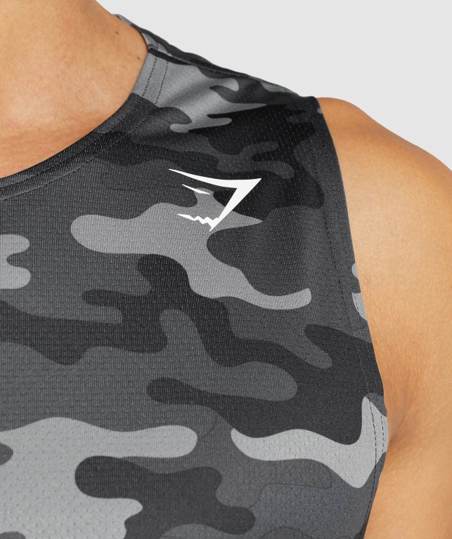 Grey Gymshark Arrival Men's Tank Tops | US-37BZAXP