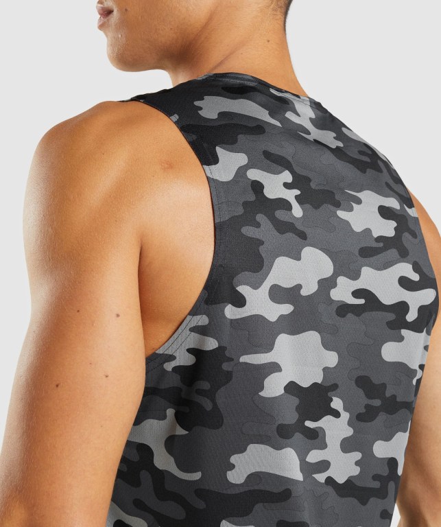 Grey Gymshark Arrival Men's Tank Tops | US-37BZAXP