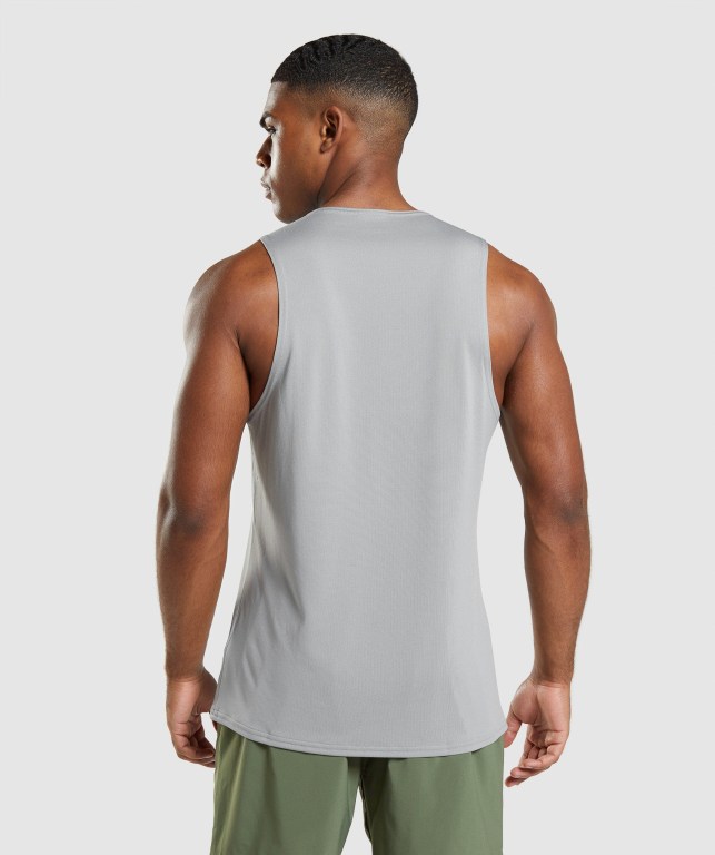 Grey Gymshark Arrival Men's Tank Tops | US-65NTYCP