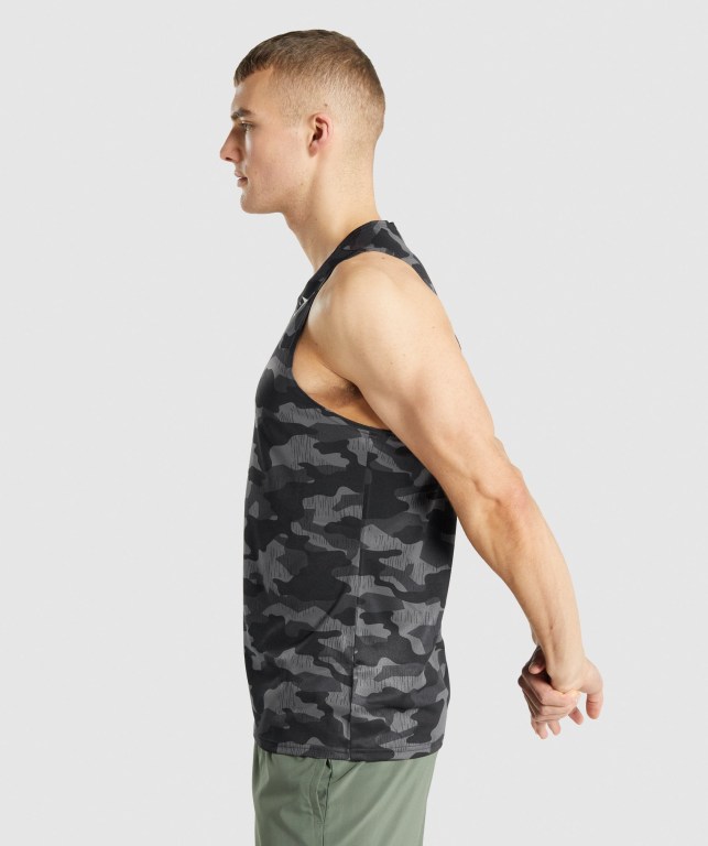 Grey Gymshark Arrival Men's Tank Tops | US-68XADNC