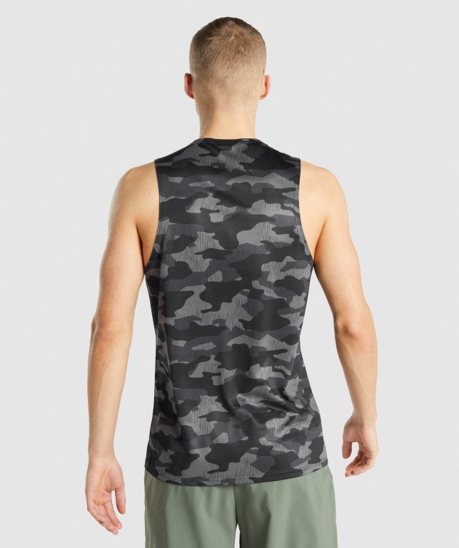 Grey Gymshark Arrival Men's Tank Tops | US-68XADNC